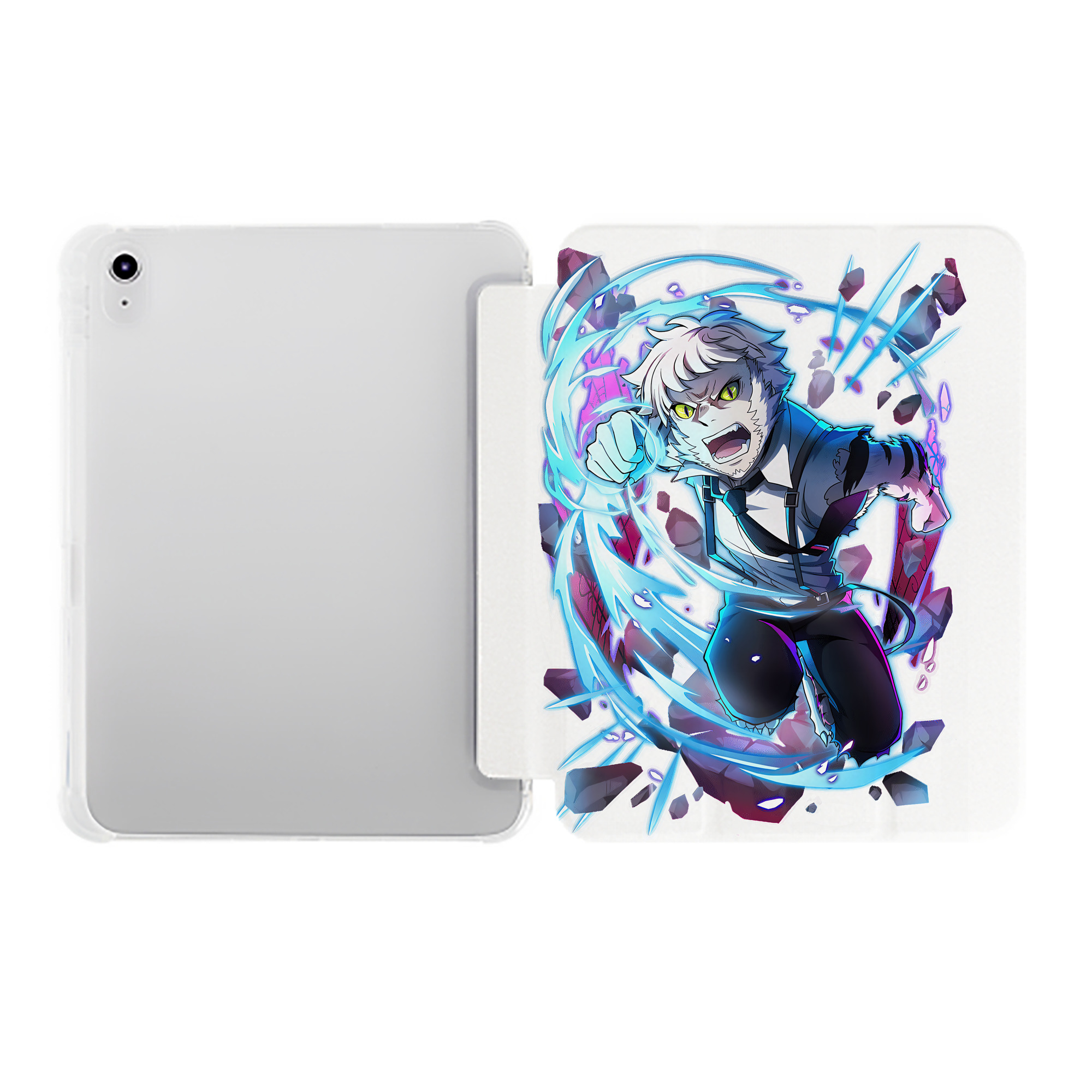（画像用） 文豪ストレイドッグス Bungo Stray Dogs IPad ケース ペン収納付き 三つ折りスタンド PUレザー×シリコン 対応機種9.5/10.5/10.9インチ